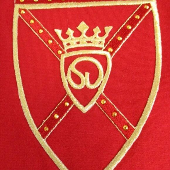 Vintage St John Sport Marie Gray Crest Top Small - Picture 4 of 5